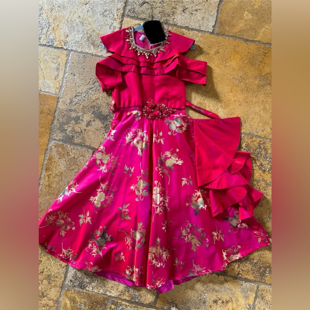 Pink and Gold Indian Dress